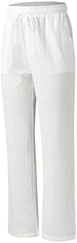 Meymia muške pamučne pantalone Solid Boja Mid Rise Slim Fit izvlačenje elastičnih strukova konusne pantalone