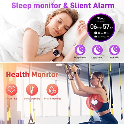 Pametni sat za muškarce Žene Fitness: Bluetooth SmartWatch za Android telefon Kompatibilni vodootporni