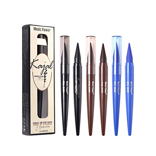 Dugotrajna razmazana olovka za oči, Gel olovka za oči u boji za brzo sušenje Antis Stain, Crna / Plava / sjajna smeđa 2ml