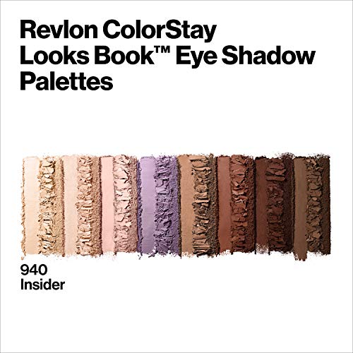 Paleta sjenila Revlon, ColorStay izgleda knjiga šminke za oči, visoko pigmentirana u Blendable mat & metalik završna obrada, 940 Insajder, 0.21 Oz