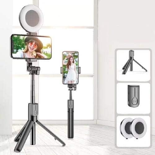 Boxwave stalak i nosač kompatibilni sa Realme Q3-RingLight SelfiePod, Selfie Stick produžna ruka sa prstenastim svjetlom za Realme Q3-Jet Black