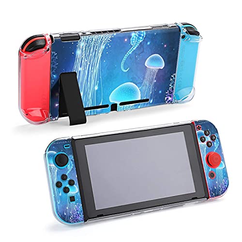 Slučaj za Nintendo Switch, Magic Glowing Jellyfish Underwater pet komada Set zaštitni poklopac Case game Console Accessories za Switch