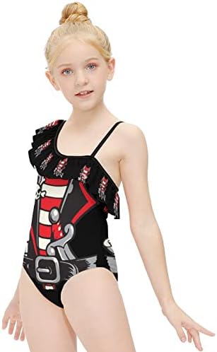 Weedkeycat Pirate Girls 'One komad kupaćih komisija zavojne kostime s jednim ramenima