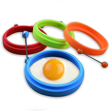 Silikonski Prsten Za Jaja, Prstenovi Za Kuvanje Jaja Za Hranu, Neprijanjajući Kalup Za Pržena
