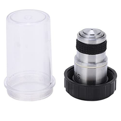 Biological Microscope Lens, High Definition High Light Transmittance Microscope Achromatic objektiv Wide Field of View for Microscope