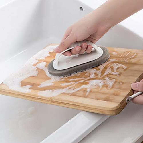 Upkoch 2pcs Emery Spužva sa štruck s ručkom kuhinjom PAN četkica za čišćenje četkica za čišćenje mješovitih boja