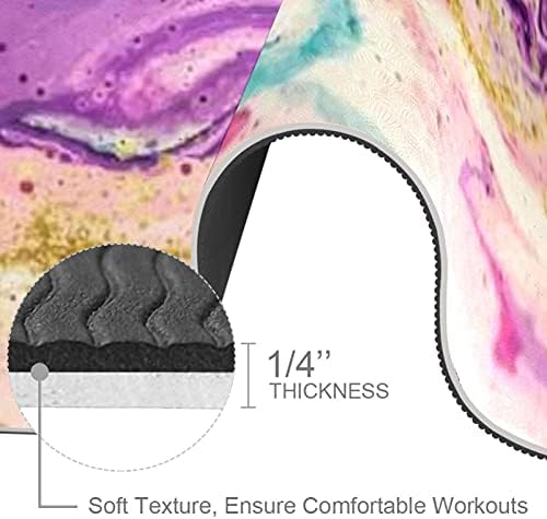 Ljubičasta akvarelna pozadina Extra Thick Yoga Mat - ekološka neklizajuća Vježba & podloga za fitnes