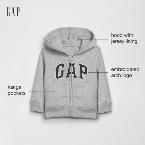 Gap Baby-Girls PLAYTIME Favoriti Logo Puna zip dukserica sa kapuljačom