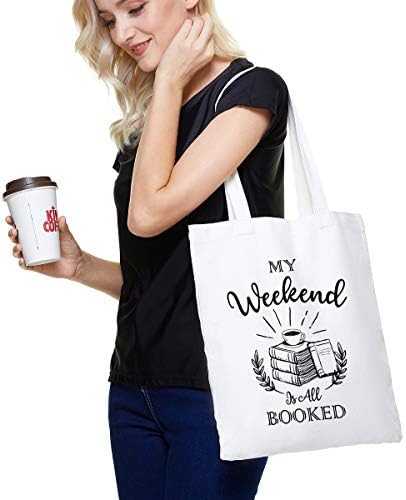 Ihopes my Weekend Is all Booked Tote Bag tote tote tote tote / Library Canvas tote School Bag
