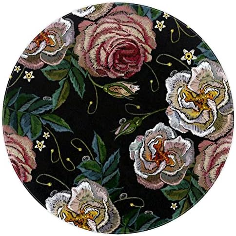 Llnsupply okrugla dječja igrati ruže ruže bijele i ružičaste ruže jastučića za rasadnici meko sklopivo