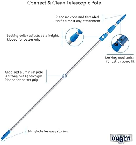 UNGER Professional Connect & Clean 4 - 8 stopa teleskopšing produžetak Višenamjenski stup, čišćenje prozora, prašina
