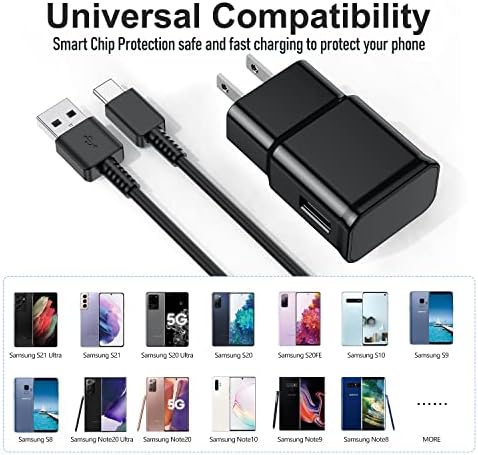 Za Samsung Galaxy S10/S9/S8 punjač, 2pack adaptivni Android Punjač sa USB kablom za brzo punjenje tipa C