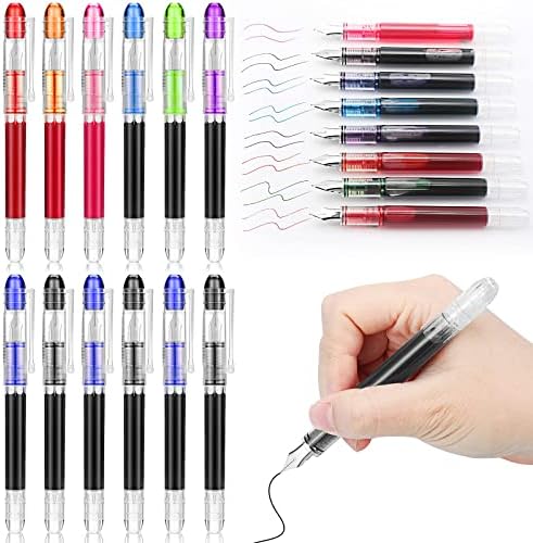 12 komada jednokratne olovke za jednokratnu upotrebu, olovka za brzo sušenje, glatko piše višebojne umjetničke