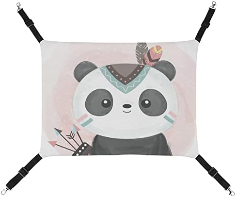 Pet viseća mreža akvarel Panda mačka spavaći krevet sa podesivim naramenicama i metalnim kukama 16,9 x13