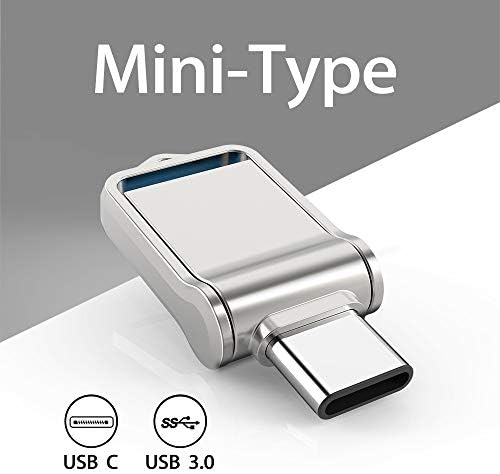 KALSAN Tip C USB fleš disk 64GB 2 u 1 USB štapići OTG Tip C+ USB 3.0 Dual Drive vodootporni memorijski štap sa ključem Metal-srebrna boja
