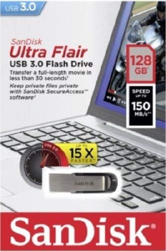 SanDisk 128GB Ultra Flair USB 3.0 fleš disk velike brzine memorije Pen Drive Bundle sa 5 sve osim Stromboli Lanyards