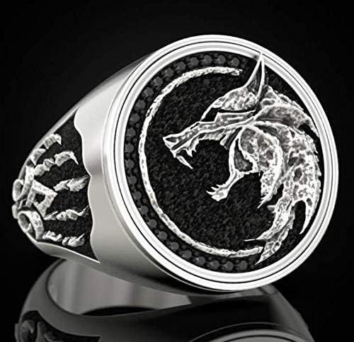 EZUY GNAY muški prsten za Vuk nakit prsten od nehrđajućeg čelika Viking prsten Čarobnjak ratnik