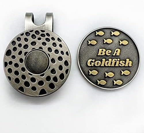 Potpuni metalni markeri Budite zlatna riba TED Lasso Golf Ball marker sa setom za isječak za šešir, jedinstveni