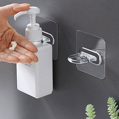 Doitool zidna polica 10kom stalak za tuš bočicu držač za kuku PP plastični zidni držač šampona Hook No Punching držač za tuš sa tečnim sapunom za zidni Kuhinjski kupatilo wc prozirne kuke za peškire