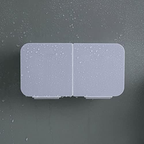 Ahfam zidne police za kupatilo Probijanje Besplatan zidni montirani kozmetički pamuk za skladištenje multi-funkcija pamučna kutija za prašinu pamučna kutija sa poklopcem za korištenje domaćinstva