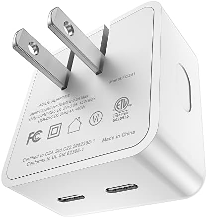[Apple MFi Certified] brzi dvostruki USB C blok punjača za telefon sa 2 * 6ft C do gromobranskog kabla,brzi punjač za iPhone14 / 14 plus/13/12/11/pro / pro max