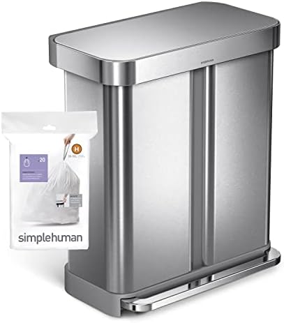 SimpleHuman Custom Fit izvlačenja za smeće, 30-35 litara / 8-9 galona, ​​bijela, kod H Liner 240 Broj