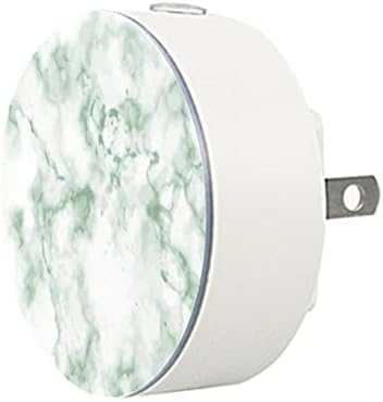2 paket Plug-in Nightlight LED noćno svjetlo sa senzorom sumraka do zore za dječiju sobu, rasadnik, kuhinju, hodnik zeleni mermer