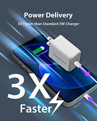 Gigastone 20W USB C Charger 4-Pack Power Essential PD3. 0 brzi punjač kompaktni USB C Adapter za brzo