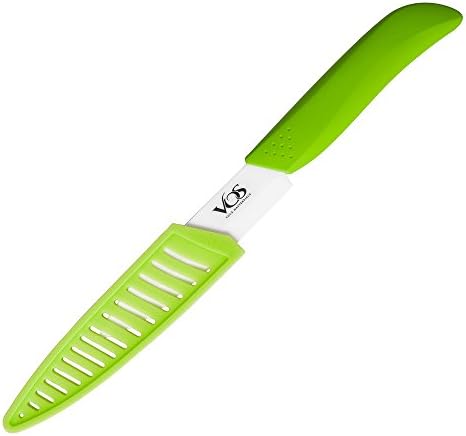 Vos keramički nož za čišćenje-4-inčni cirkonijum nož sa poklopcem za omotač-kuhinjski nož za voće i povrće