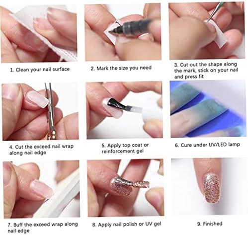 Samoljepljivi svileni omotač za nokte ojačavajući zaštitnik noktiju za Uv Gel akrilne nokte svileni omotač Nail Art alat trake za nokte za salonsku ili kućnu upotrebu