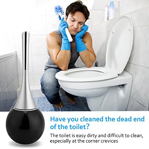 FDIT WC školjka i držač za toalet, kreativno čišćenje četkica za čišćenje sa bazom od nehrđajućeg