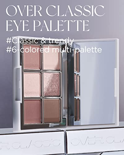 EQUMAL Over Classic Eye Palette – paleta sjenila u 6 boja – prigušena bež & svijetlo ružičasto - miješano