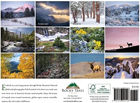 2024 Rocky Mountain Nacionalni park Scenic Kalendar od Erik Stensland