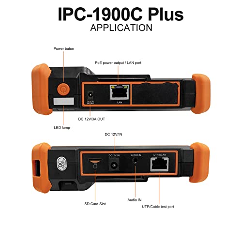 Ispitivač kamere RSRTENG CCTV sa tragačem kablova WT255, IPC-1900C Plus 4K 8MP 8K 32MP IP kamere TEST 4INCH IPS dodirni ekran CCTV Tester Podrška POE H.265 PTZ DC12V izlaz IPC tester zamijeni 1800ADH