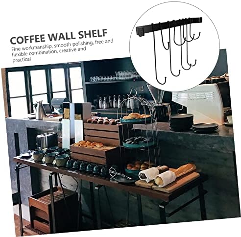 Alipis zidna polica za kafu metalni Organizator polica zidni držač za čaše zidna vješalica za odjeću