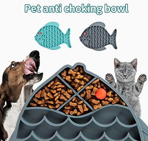 Lick Mat za pse mačke, silikonske prostirke za hranu za lizanje, pseća poslastica Puzzle Cat Dish Bowl Slow Feeder Pad za dosadu & amp; obuka za oslobađanje od anksioznosti ,2 Pakovanje