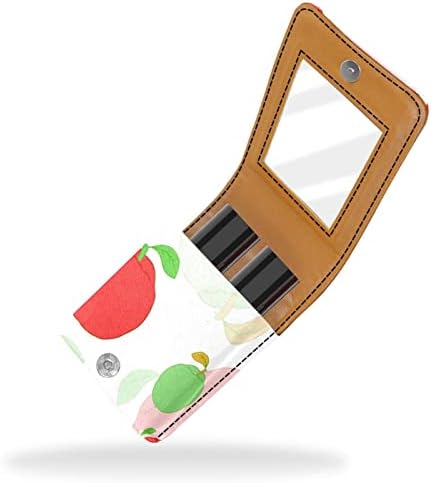 ORYUEKAN Mini torba za šminkanje sa ogledalom, torbica za kvačilo od umjetne kože, crtani crveni