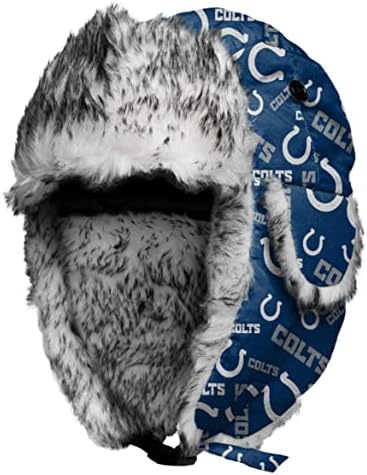 Foco Muški NFL logotip reprezentacije Zima Ponavljač Ispis Wordmark Traper Hat W Flaps