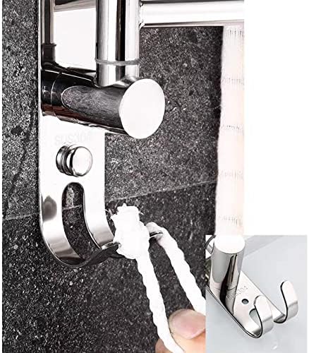 Muteiki ručni ručni ručnici, držač ručnika od nehrđajućeg čelika pokretni ručnik 108 stupnjeva rotirajuća kupaonica svijetla 5-bar ručnik za ručnik viseći rod srebro 29,5 x 35cm