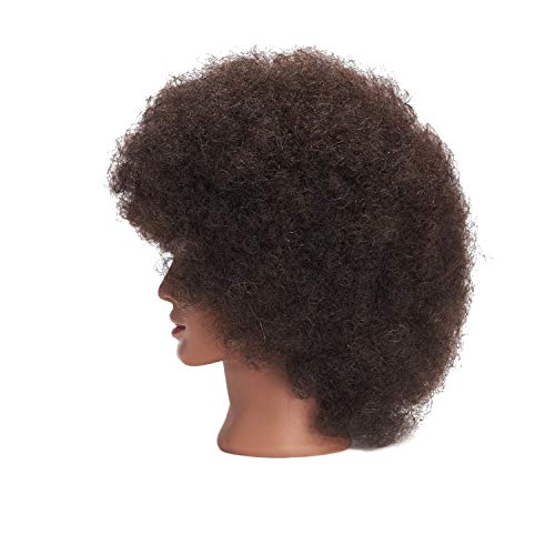 Hairlink Mannequin glava sa ljudskom kosom Afrička kovrčava Kozmetologija Manican Mannequins