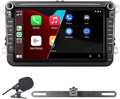 LXKLSZ Car Stereo za VW Golf 5 6 Passat Jetta Caddy EOS T5 TIGUAN CC Skoda Seat kompatibilan sa Carplay / Android Automatski 8 inčni dodirni ekran sa Bluetooth / FM / AM / USB / TF / AM / USB kamerom