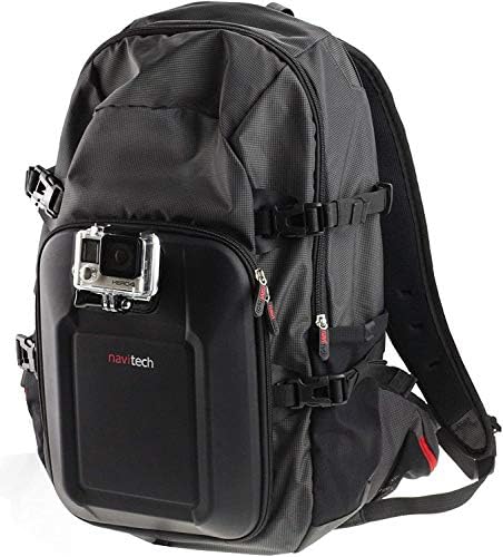 Navitech akcijski ruksak i 8-in-1 dodatni komplet kompleta s integriranim remenom prsa - kompatibilan sa GOPRO Hero5 sesijskim akcijskim kamerom