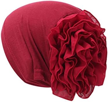 Ženska Turban cvjetna pokrivala za glavu jednobojna tanka glava oblozi etničke Slouchy kapice za žene nabrane