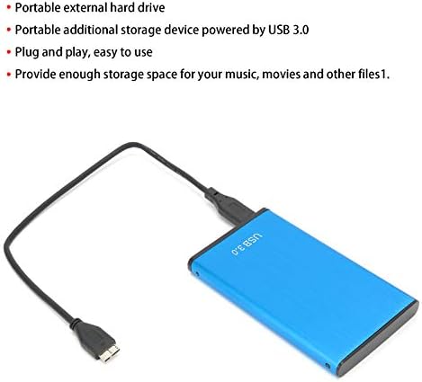 PUSOKEI prenosivi eksterni čvrsti disk, USB 3.0 mobilni čvrsti disk, sa torbom za skladištenje,