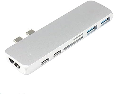 Dva porta USB Hub-C do 4 K Hdmi Adapter 3 Dual USB 3.1 Hub podataka 1 Čitač kartica GH7