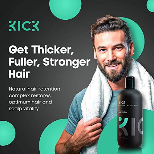 Kick Čampo i paprikamint šampon + Clights-Cleanse & Stanje svetle svrbež na vlasište za gušterenje za perut i tanjivanje kose visokog performansi Anti-perut za muškarce i žene