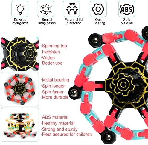 1PCS Fidget Spinner, DIY deformabilna robota prsta igračka, dekompresijska predenja, deformatizirana