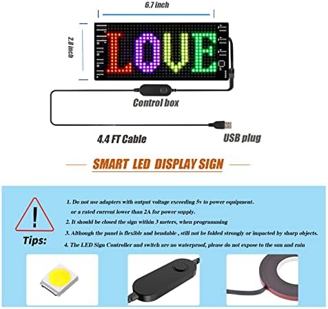 TIMELUX Smart LED znak, automatsko propis automobila Bluetooth aplikacijom, fleksibilnom i pomicanjem
