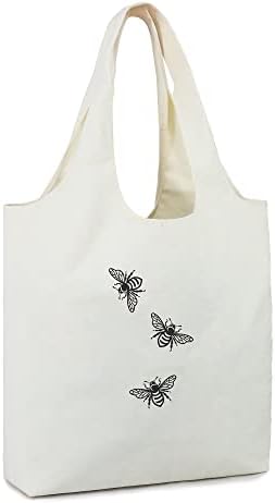 BeeGreen 12 oz Platnena torba estetska torba za žene učiteljica Kupovina poklon torba za Majčin dan