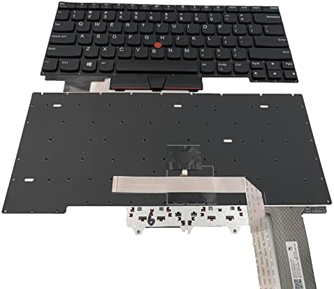 Tiugochr Laptop zamjena američki raspored sa ukazujući tastatura za Lenovo Thinkpad E14 Gen 1